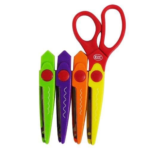 Tesoura de Picotar Infantil Zigzag com 4 Lâminas - ARUFORTE