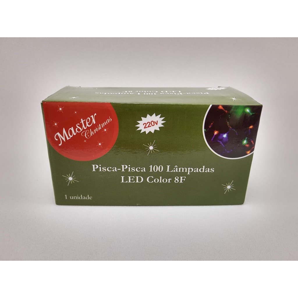 Pisca pisca LED com 100 lâmpadas colorido