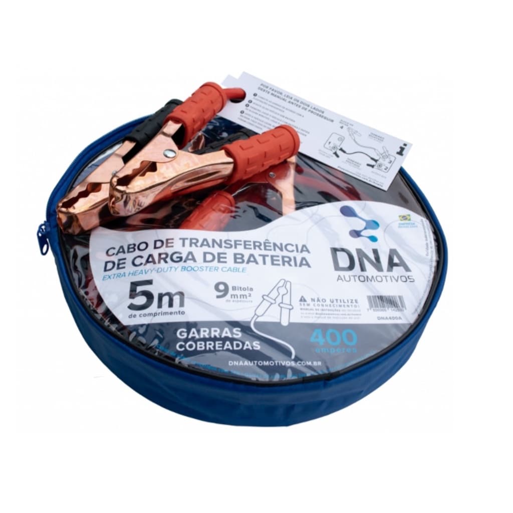 Cabo Chupeta Bateria 5 Metros 400a Suv Jeep Transferência de Carga Caminhão Carro Moto Com Bolsa