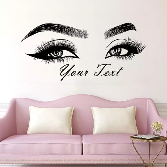 Adesivo Decorativo Linda menina salão de beleza