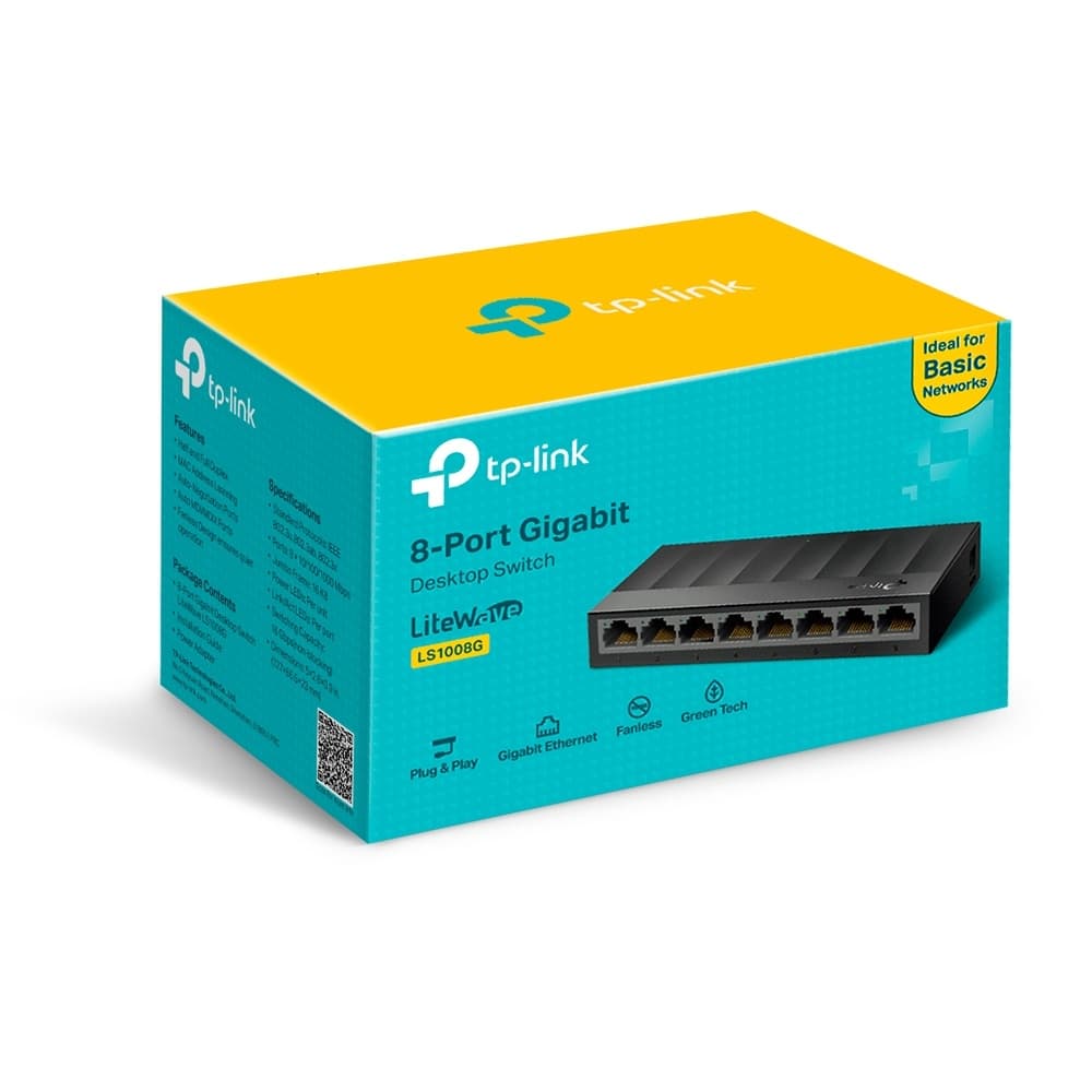 SWITCH 8 PORTAS LS1008G 10/100 TP-LINK