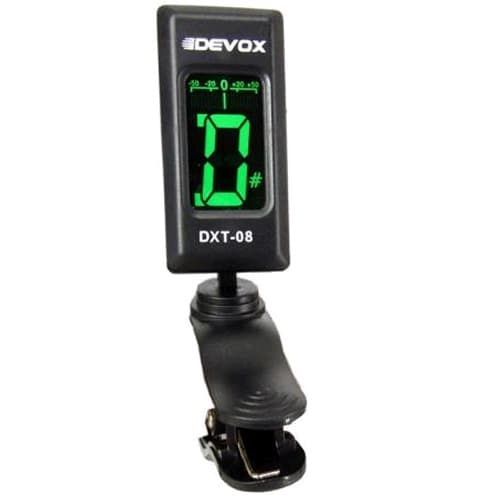 Afinador Digital Cromático Para Violão, Baixo, Violino E Ukulele Adc-10p Preto