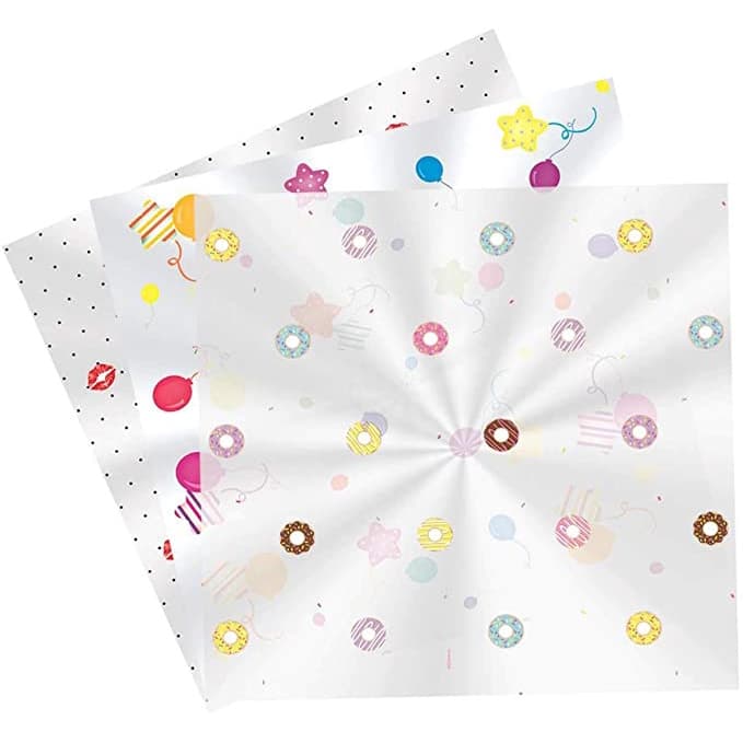 kit 100 sacos transparente decorado sortido vários tamanhos 10x14 cm até 30x44 cm