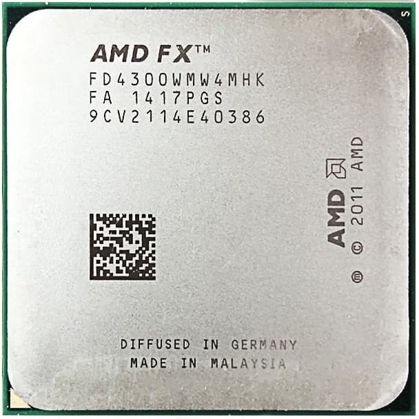 Amd fx4300 3.6ghz quad-core processador cpu fx 4100 fd4100wmw4kgu 95w soquete am3 +