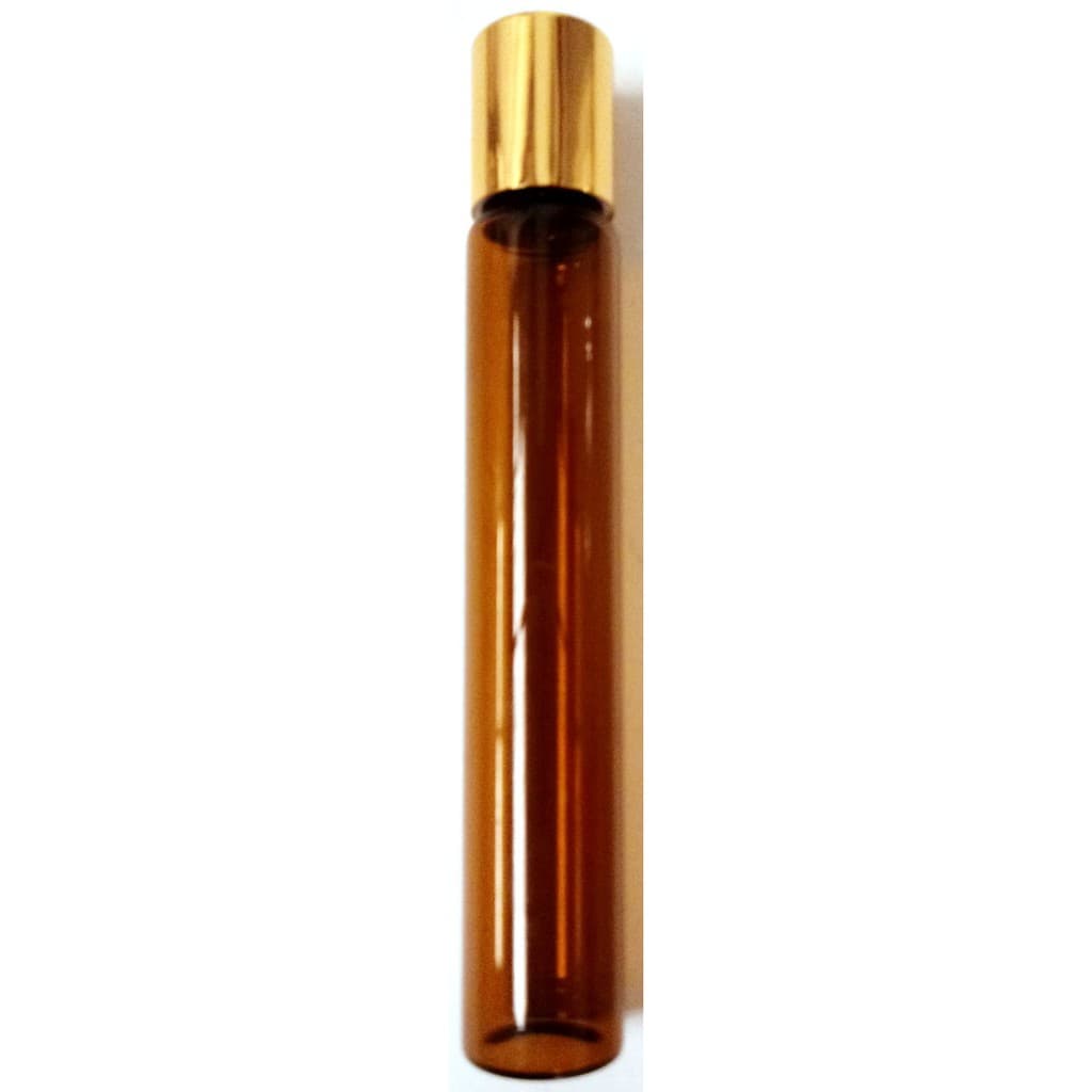 Kit Frasco De Vidro Âmbar Roll-on 10 ml Tampa Dourada 10 Unidades