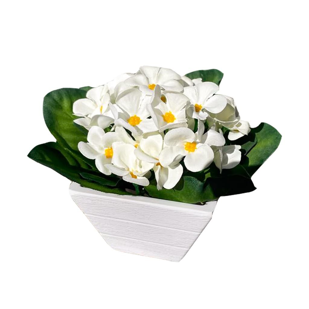 Arranjo Violeta c/ Vaso Decorativo Com Flores Artificiais Para Decoração de Sala, Quarto, Banheiro