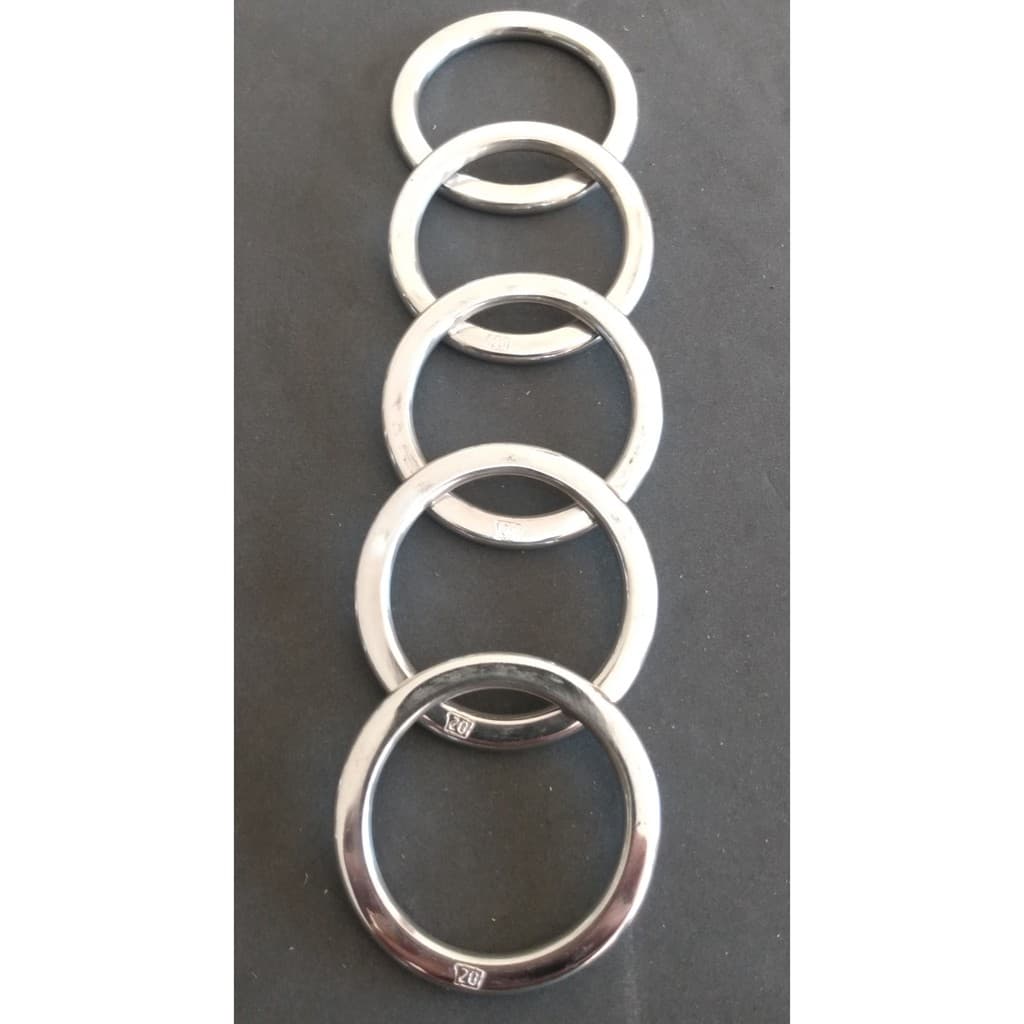 Argola Chata Nº 20 em Inox Pacote com 5