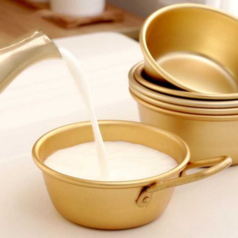 Copo Makgeolli De Arroz Coreano Copos De Alumínio Para Campo Bebedouro Tigela De Comida