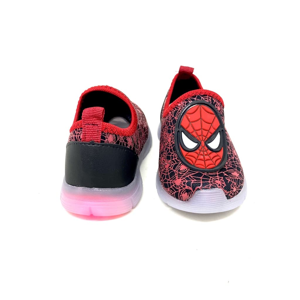 Tenis Spider Herois Preto Vermelho Aranha Luz