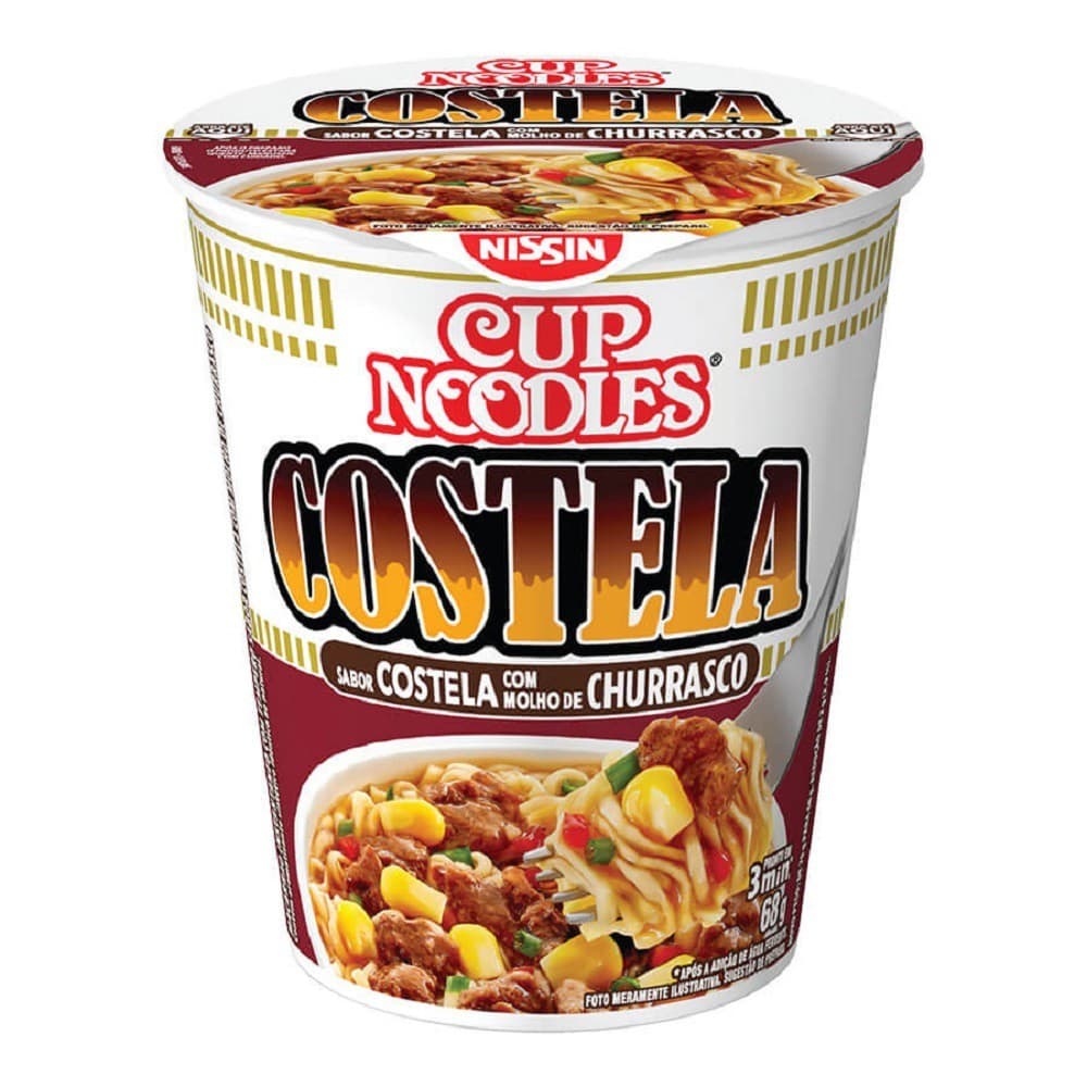 Cup Noodles Costela Com Molho De Churrasco 68g Nissin - Cx Com 10 Uni