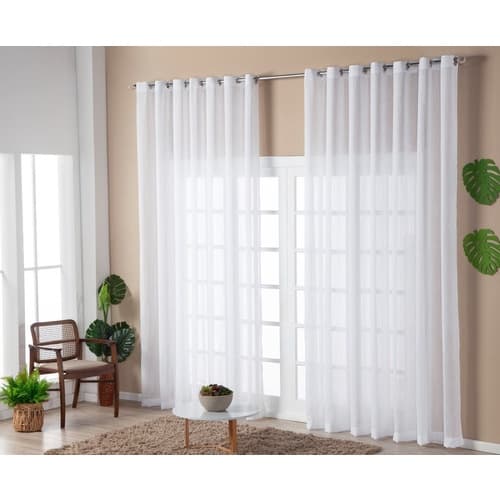 Cortina P/ Varão Voil Gaze De Linho 2,80x1,80 Sala/quarto