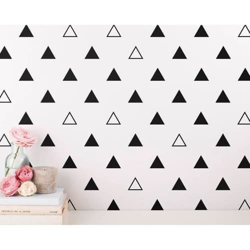 Adesivos De Parede 200 Triângulos Cheios E Vazados Quarto Infantil Geométrico Decorativo Decoração