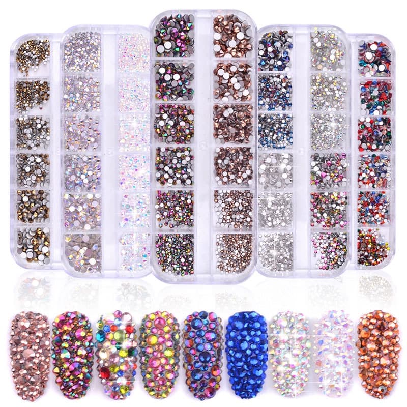 ✨Envio Rápido✨1440 Enfeites De Unhas Decorativos De Cristal Broca DIY
