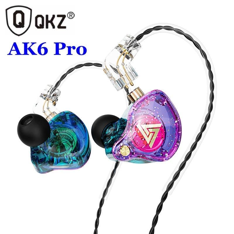 QKZ AK6 AK6-X AK6 Pro AK6 Max Dengan Mic Earphone Sport Dynamic Subwoofer Bass
