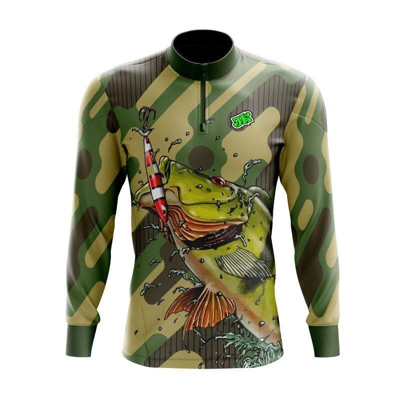 CAMISETA DE PESCA MANGA LONGA PREMIUM CAMUFLADA