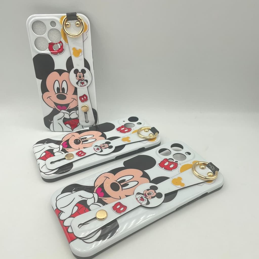 Capa de celular para iPhone Mickey com Alça
