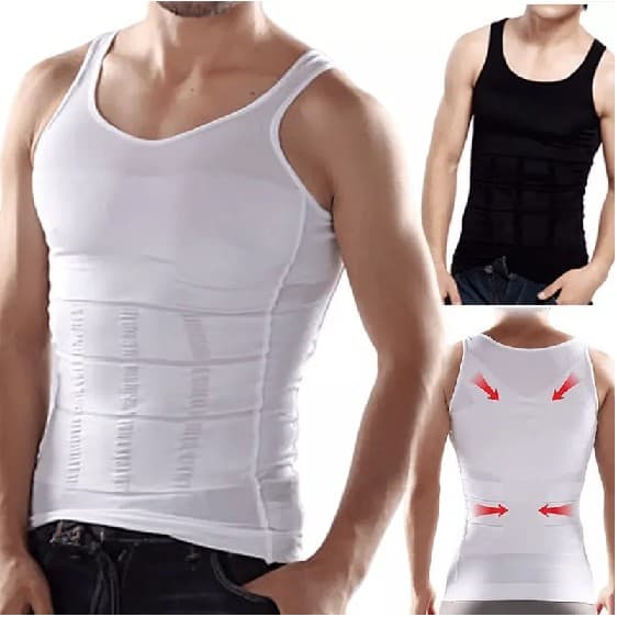 Camiseta Modeladora Slim Masculina Regata Compressão Reduz Medida  Postura