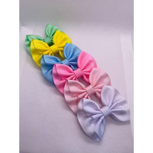 Laço franzido 8 cm cabelo infantil para criança menina