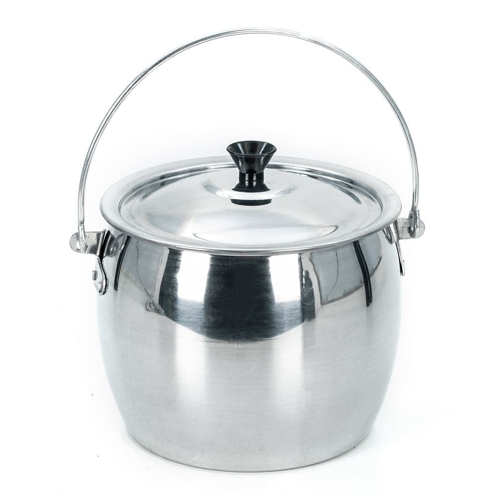 Caldeirão Bojudo Alumínio Polido C/ Alça E Tampa Leve 14 Cm 2,15 L Continental Pequeno Arredondado