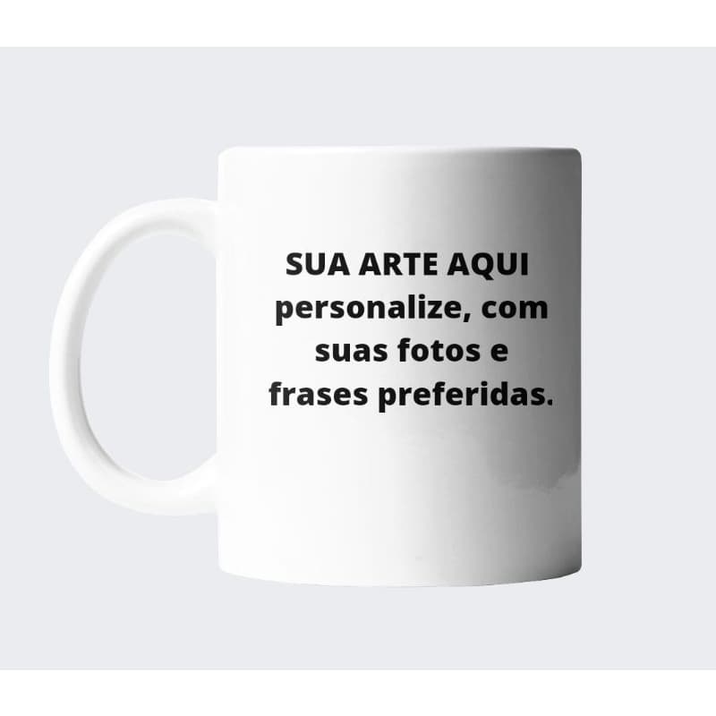 Canecas personalizadas porcelana sua arte, fotos frases desenhos 325 ml
