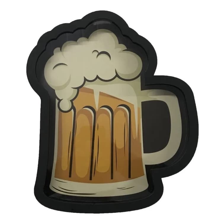 Quadro Porta Tampinha Caneca Cerveja Bebida Beer 29x25,5cm