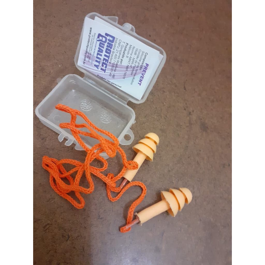 10 Protetores Ouvido Auricular Silicone Seg Epi CA19578 Abafa Barulho P Trabalho E Dormi