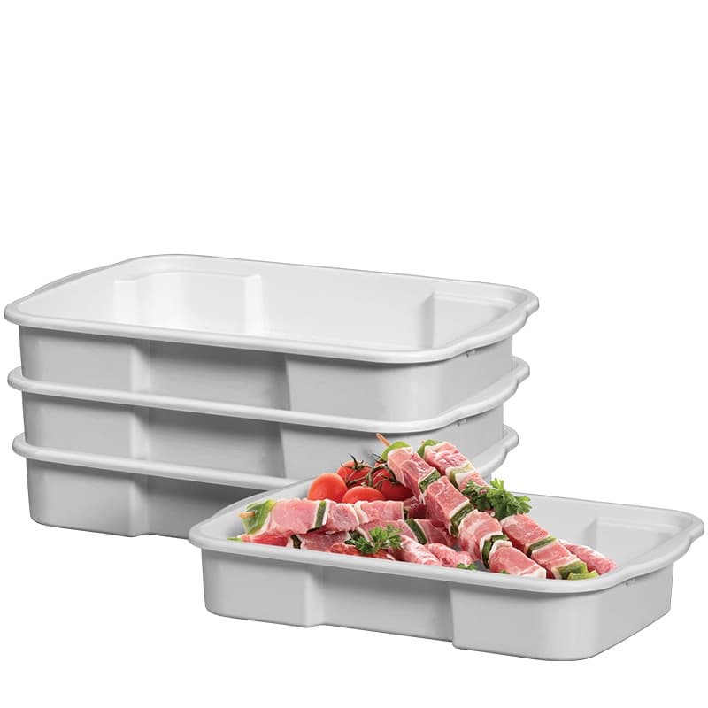 Kit Bandejas Empilhavel 6 Litros De Plástico Salgados Congelados Carnes