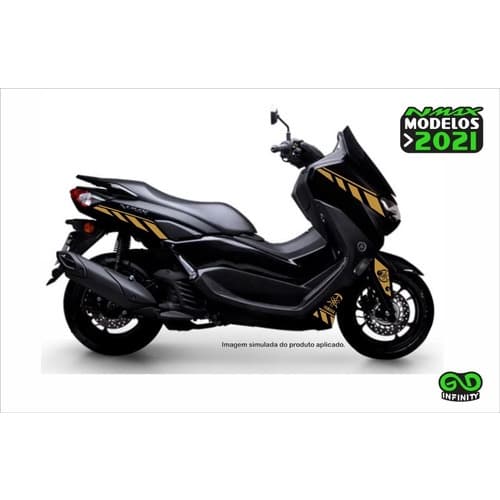 Kit Adesivos Nmax 160 2021 Faixas_cor Única  (+ Brinde)