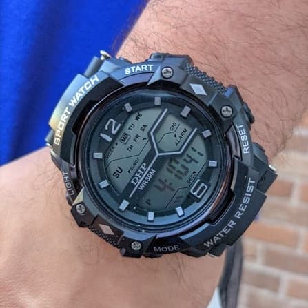 Relógio Masculino Digital prova de água esportivo preto militar
