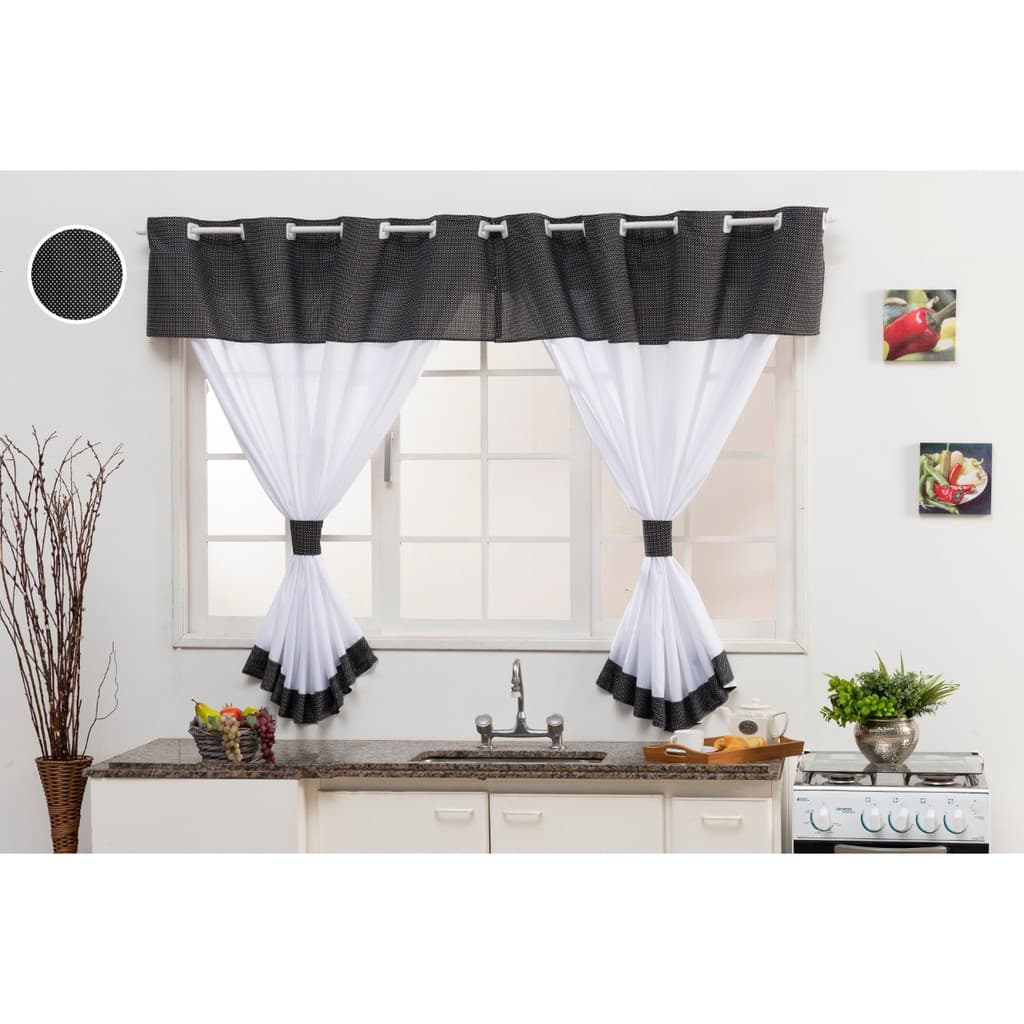 Cortina Para Cozinha 2.60 x 1.40 Metros De Altura C/bandô