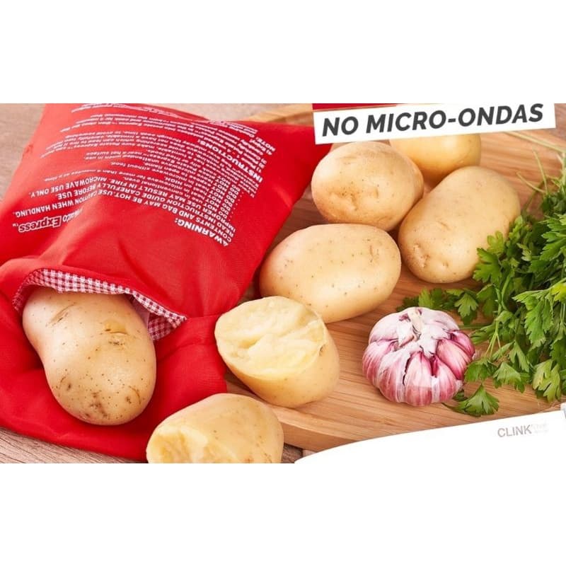 Bolsa saco para assar batata para micro-ondas  pipoca no microondas
