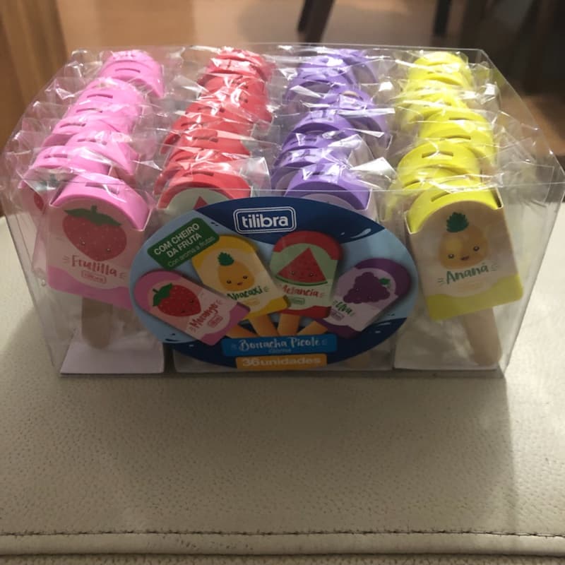 Borracha Picolé com cheirinho de frutas - TILIBRA