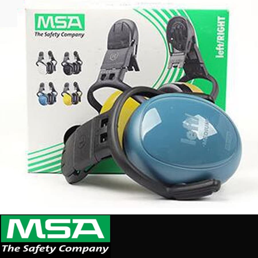 MSA 10087429 Protetores De Ouvido Montados Em Capacete Esquerdo/Direito Médios E Azuis