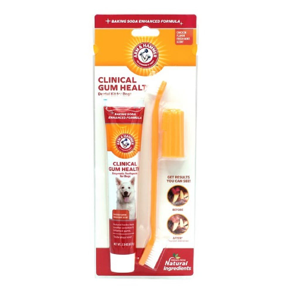 Kit Arm&Hammer Pasta de dentes sabor frango escova e dedeira