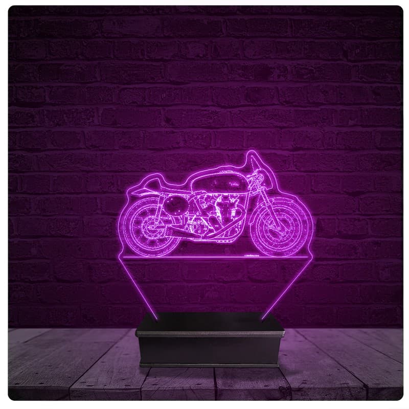 Luminária e Abajur Acrílico Led - Moto Café Racer 03