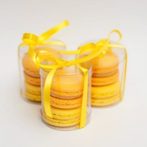 Tubo 5x5 para 2 Macarons -  Caixa de Acetato para Doces e Chocolates - Pct 12 un
