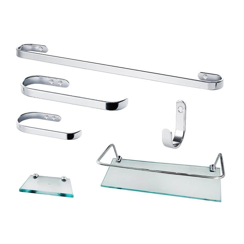 Kit para banheiro ônix 2 incolor (6 Peças)