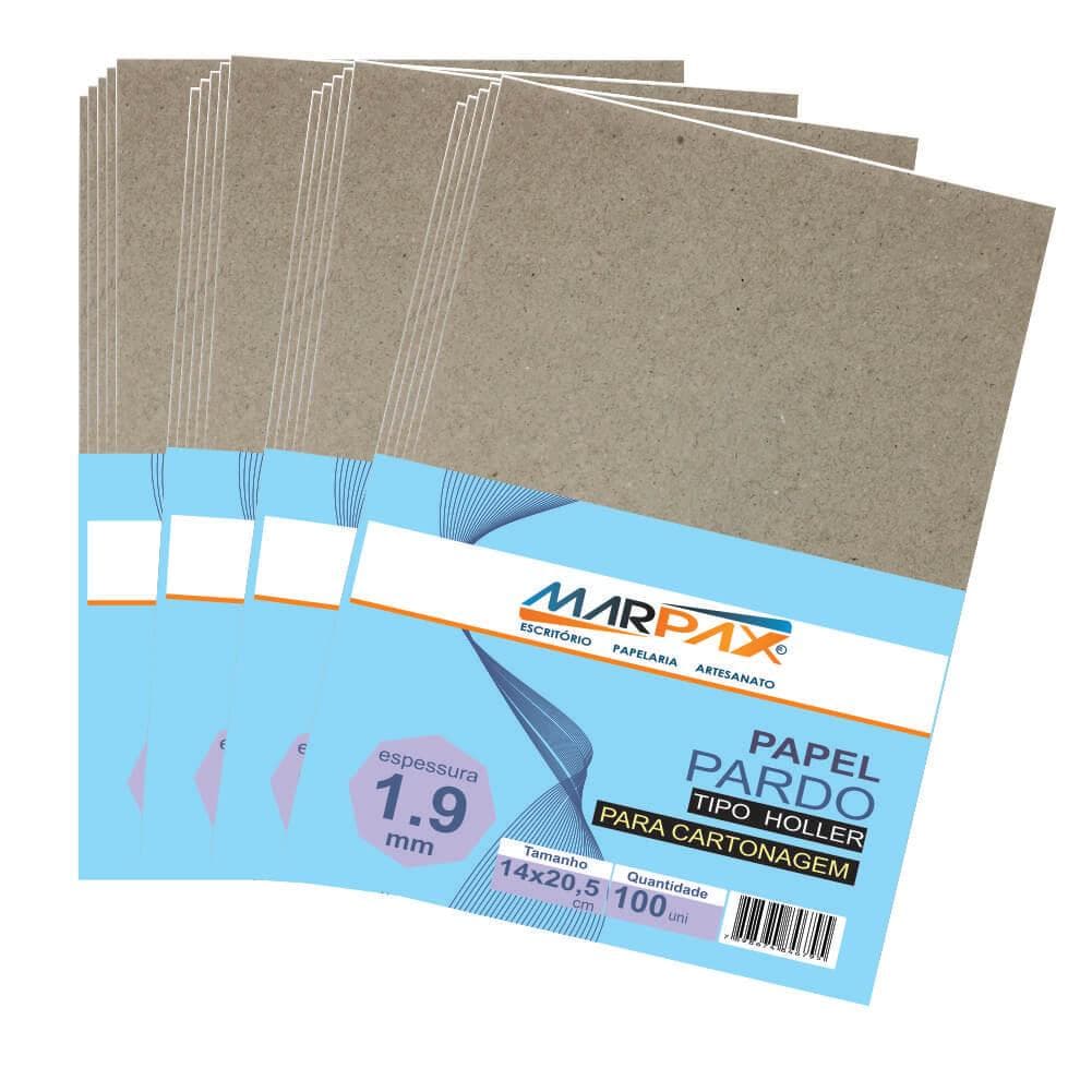 Papel para Cartonagem Pardo Tipo Holler 1,9mm A4 100un