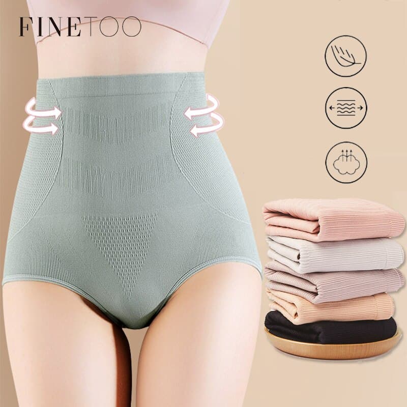 FINETOO Mulheres Cintura Alta Moldar Calcinha Respirável Corpo Shaper Emagrecimento Barriga Roupa Interior Bunda Levanta