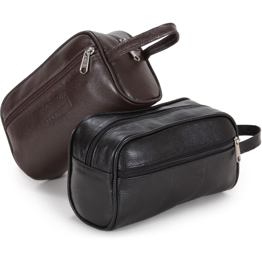 Necessaire Feminina e Masculina em couro legítimo Organizador de Mala Viagem