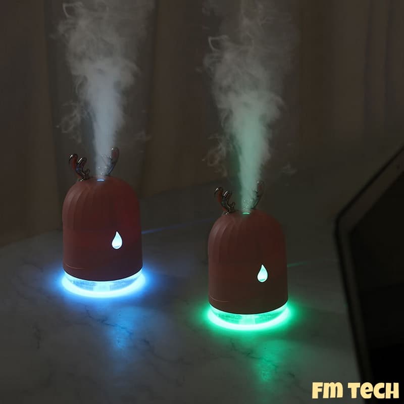 Mini umidificador difusor portátil de ar LED limpador usb 300ml