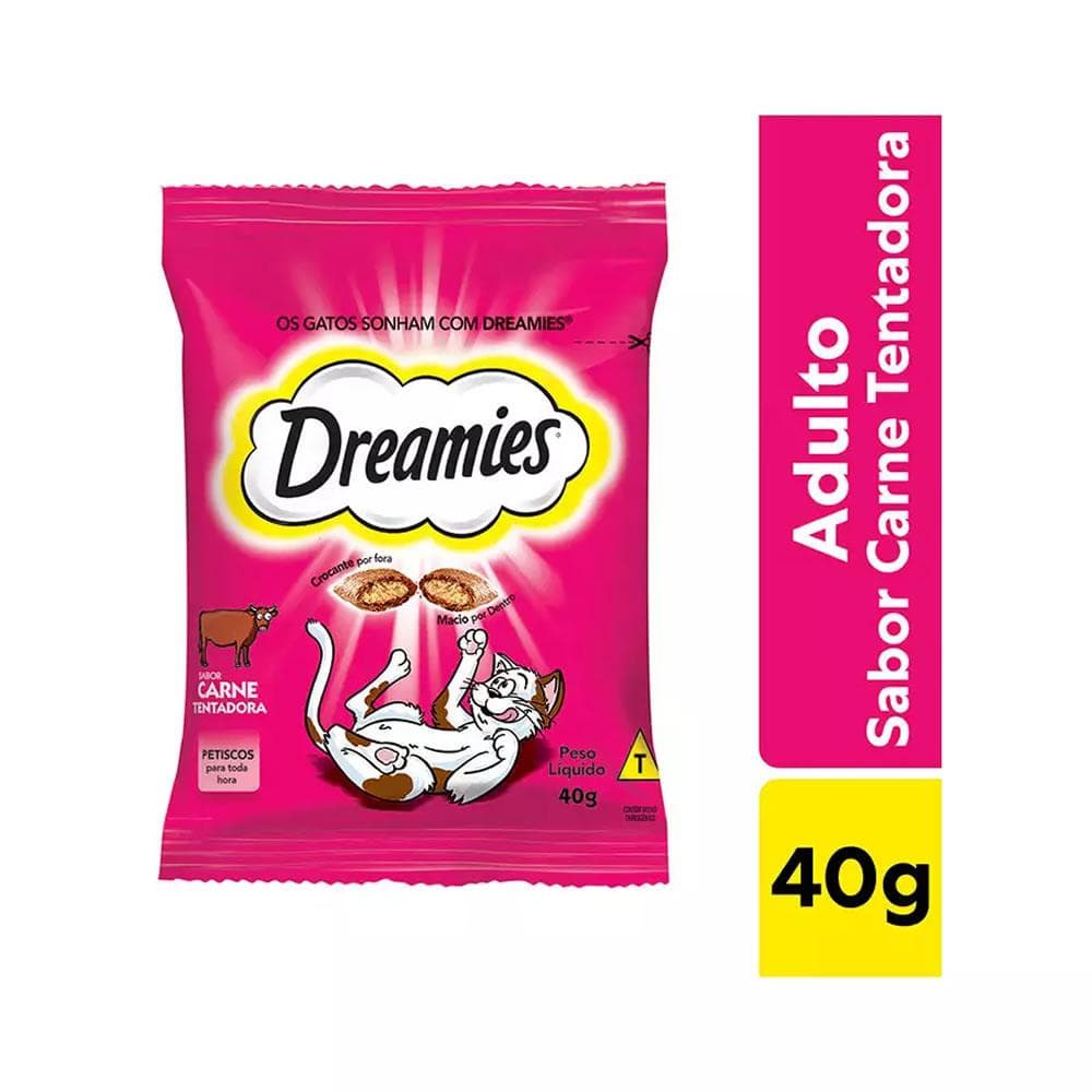 Petisco Dreamies Gatos Adultos Carne 40g