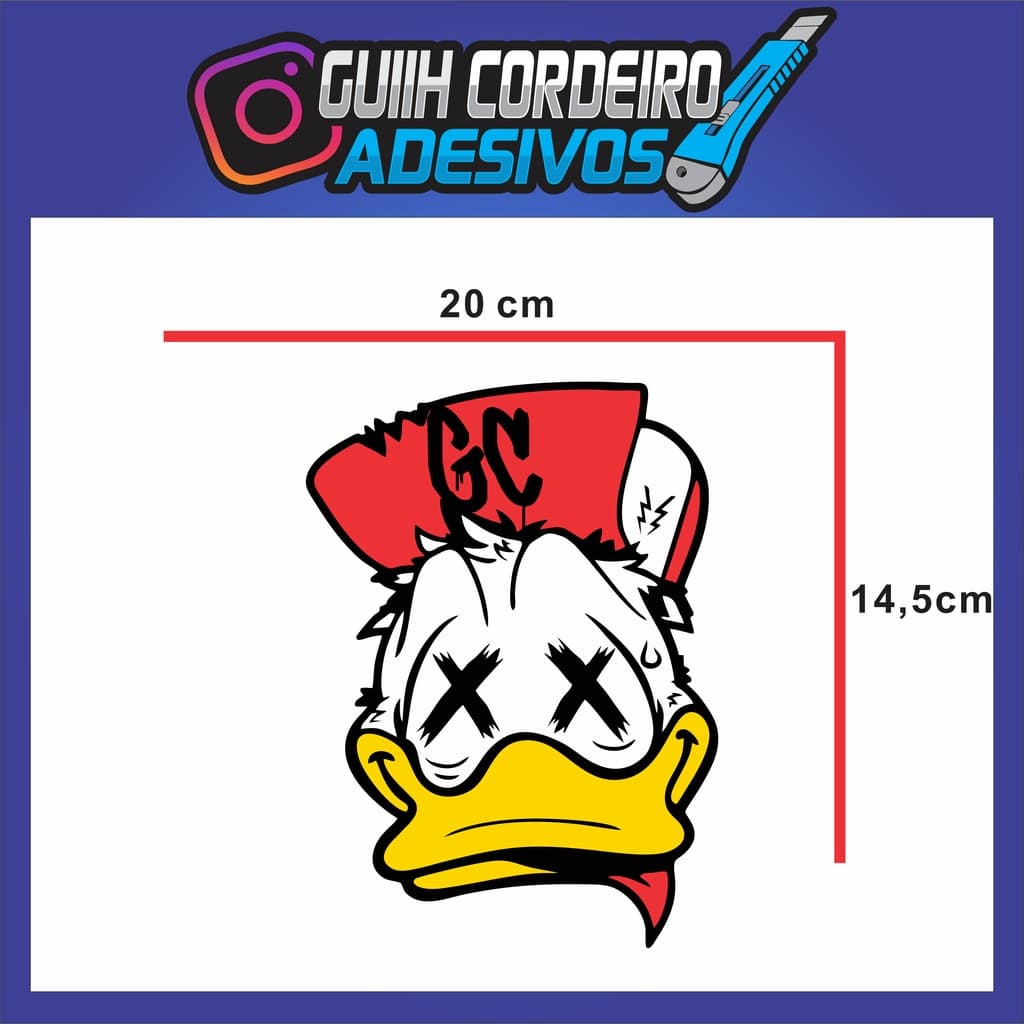Adesivo Pato Donald Boné