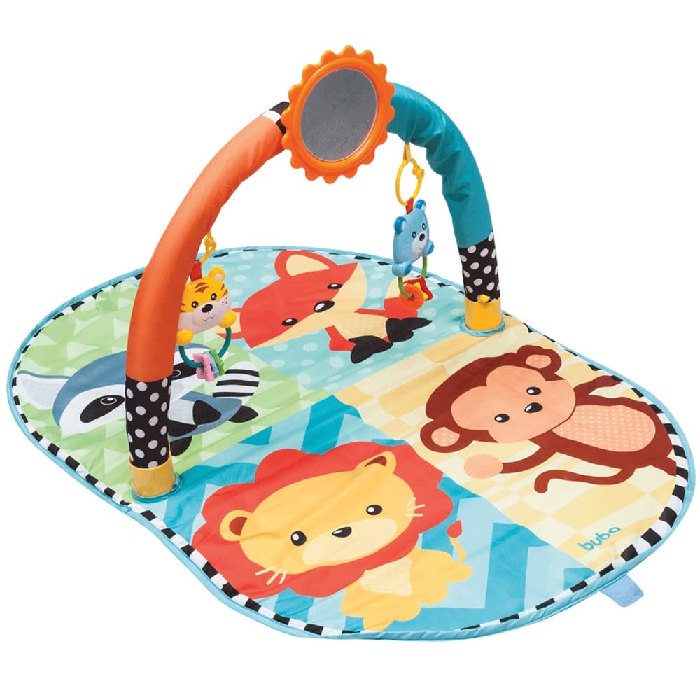 Tapetinho De Atividades Bebe Com Chocalho Infantil Amiguinhos Da Selva Buba 08564