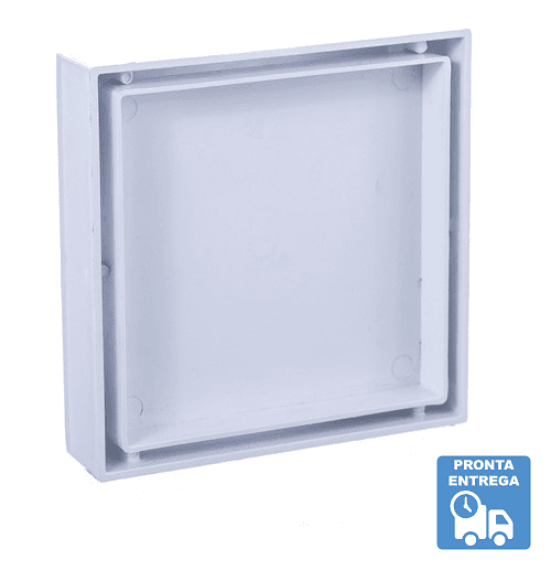 Ralo Invisível Quadrado 13x13cm - ABS | Branco e Preto | Acabamento Liso | Envio Rápido