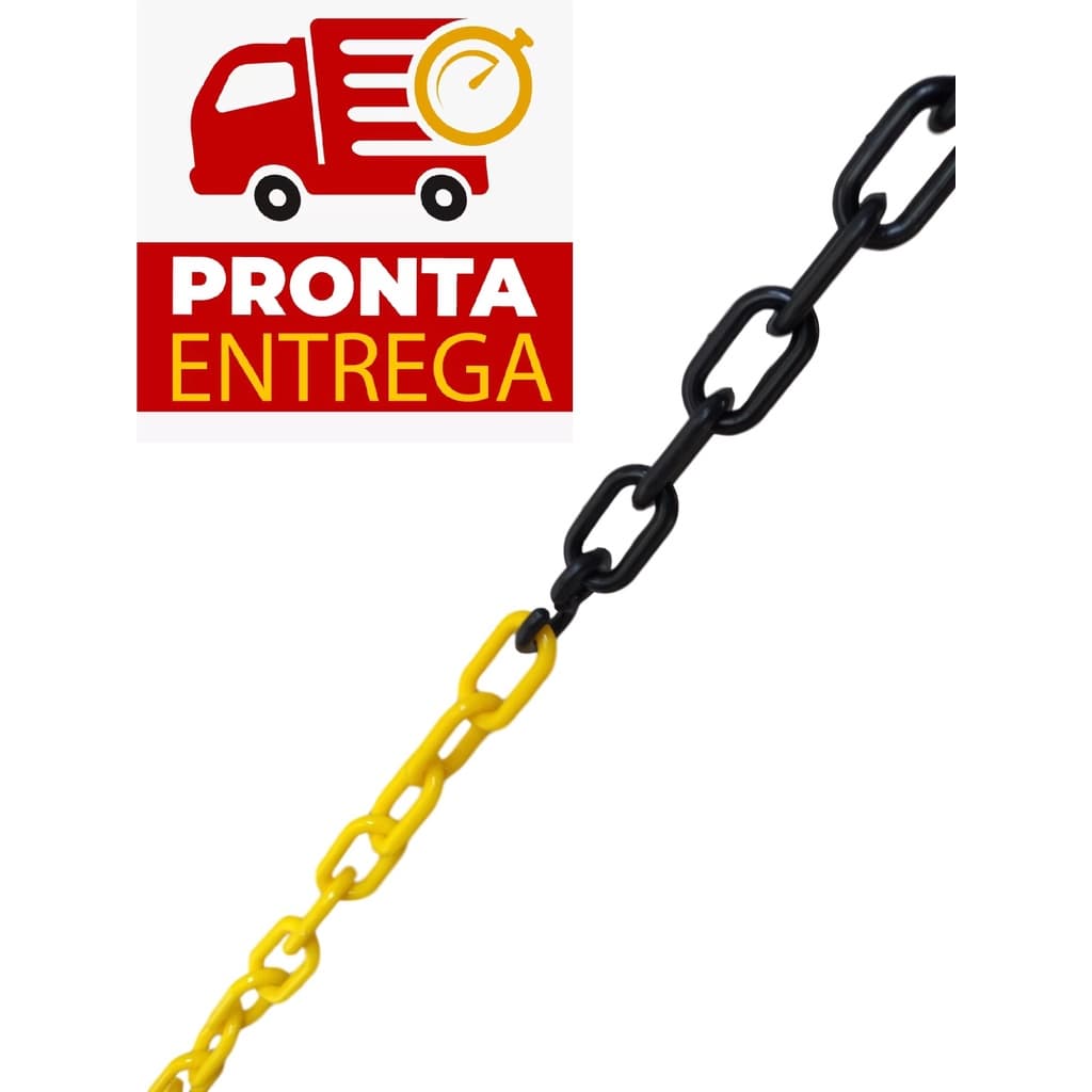 5 MTS Corrente Plastica Pequena Sinalização Isolamento Segurança c/ NF