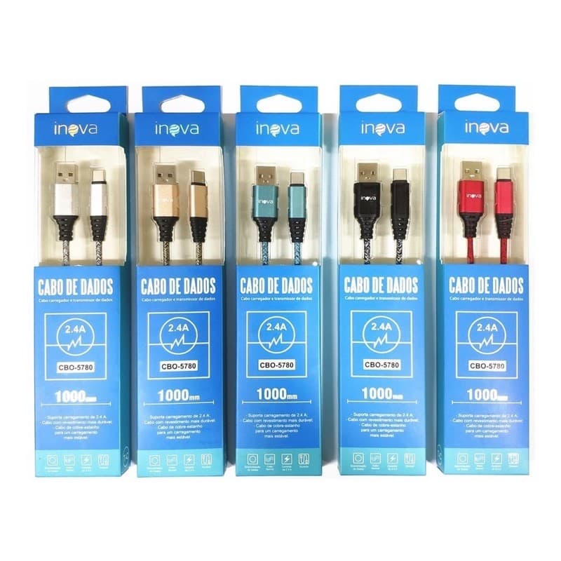 Cabo Carregador Tipo C Para Samsung S8 S9 S10 Cabo Tipo C Turbo Reforçado Original Inova