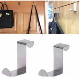 Kit 2 Gancho Adicional Inox Sem furos ,6x2,2cm - Clink