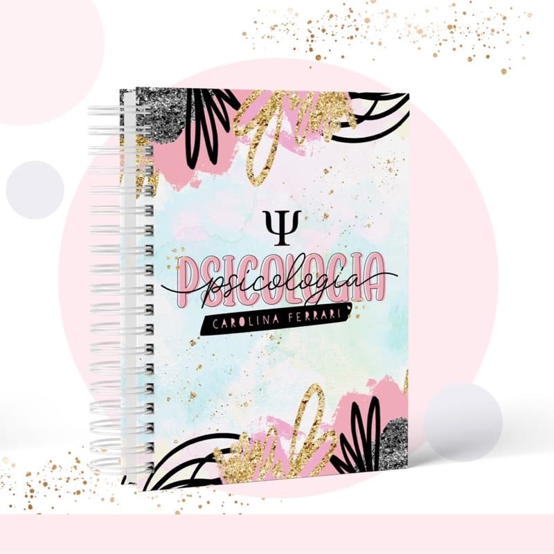 Caderno de psicologia Várias Capas personalizado pautado 2026