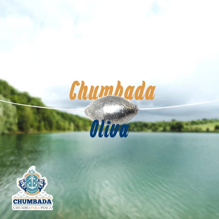 Chumbada Oliva para Pesca 1 grama Chumbada Oficial com 10 Unidades